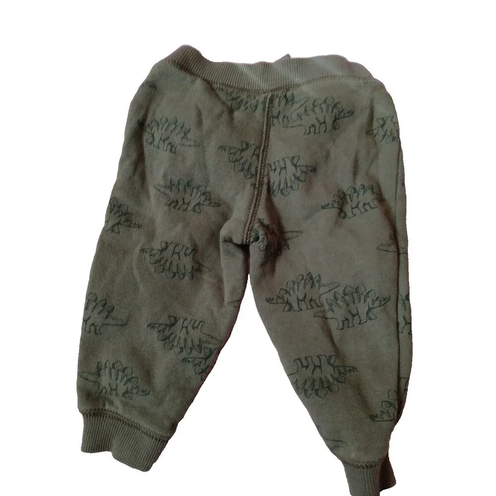 Carter’s Sweatpants Toddler Boys Size 12M Gray Dinosaur Pants